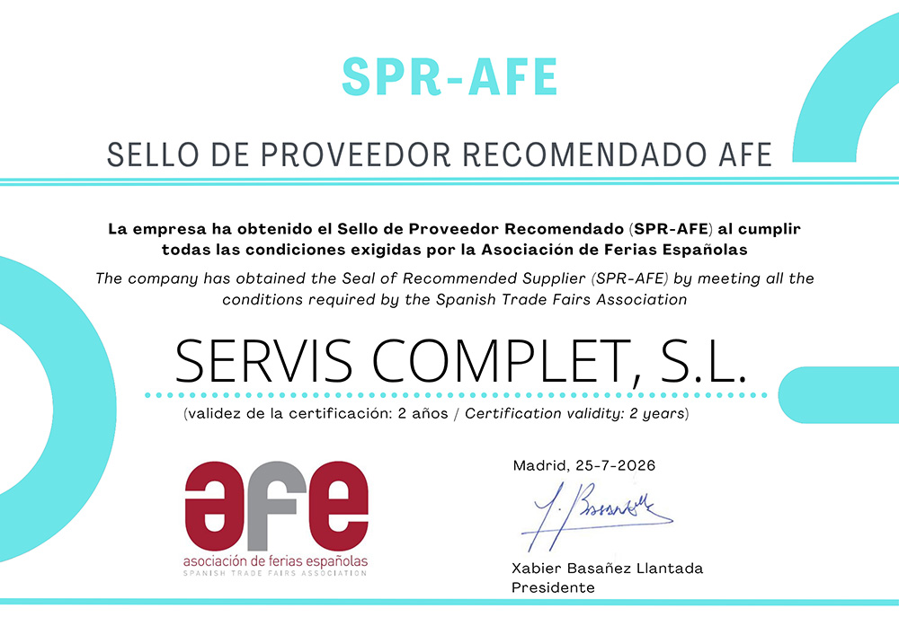 Sello proveedor recomendado AFE